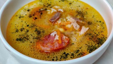 Photo of Канжа – португальский куриный суп с рисом и колбасой чоризо.