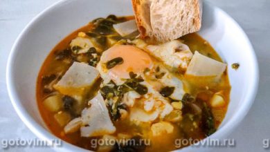 Photo of Португальский суп из портулака с яйцом.