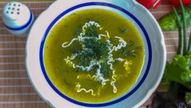 Photo of Холодный огуречный суп на бульоне.
