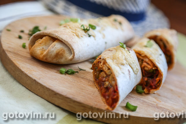 Photo of Буррито с овощами и соусом песто. Рецепт с фото