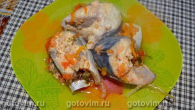 Photo of Тушеная скумбрия с луком и морковью. Рецепт с фото