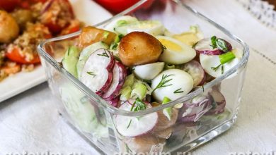 Photo of Салат с гребешками и овощами. Рецепт с фото