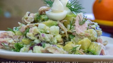 Photo of Рыбный салат с авокадо и тунцом. Рецепт с фото
