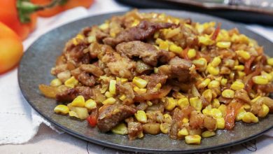 Photo of Жареная свинина с кабачками и кукурузой. Рецепт с фото