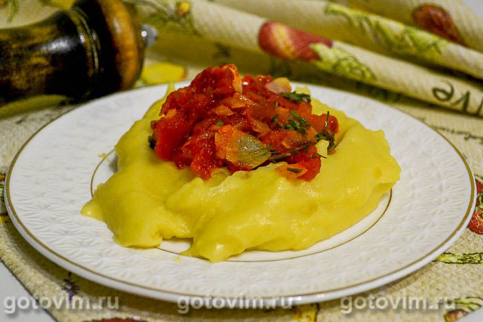 Photo of Полента с томатным соусом. Рецепт с фото