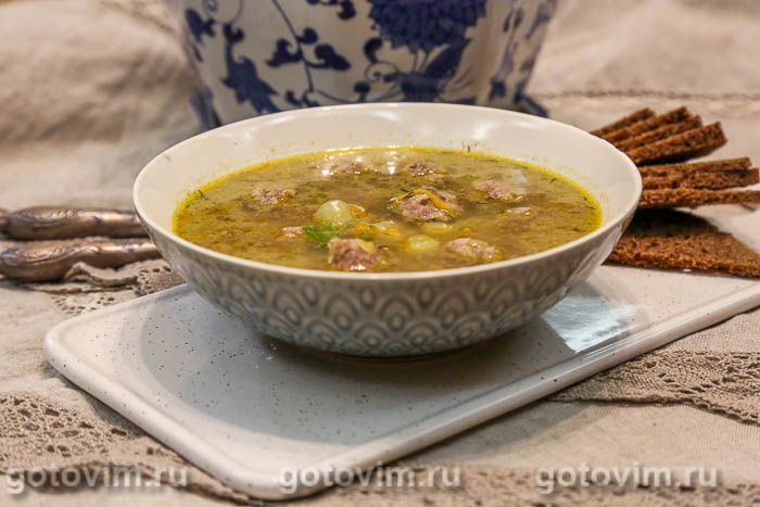 Photo of Суп с фрикадельками и грибным порошком. Рецепт с фото