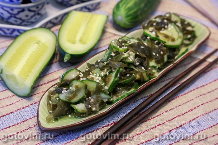 Photo of Японский огуречный салат с водорослями (Суномоно). Рецепт с фото