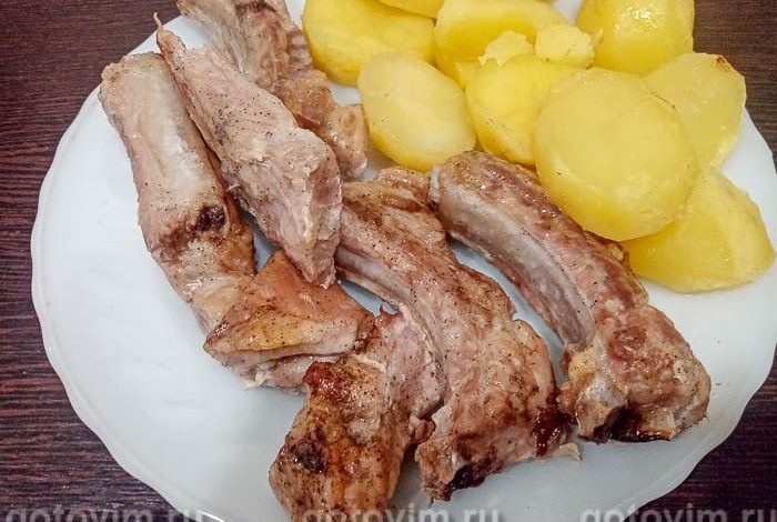 Photo of Свиные ребрышки с картофелем, запеченные в фольге . Рецепт с фото