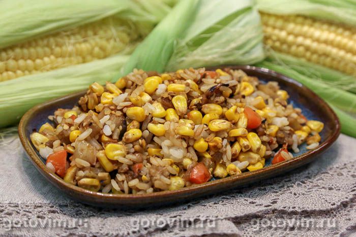 Photo of Гарнир из кукурузы в початках с рисом. Рецепт с фото